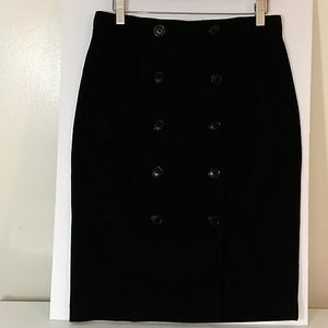 ANN TAYLOR Black Ponte Streight size 6 Pencil skir